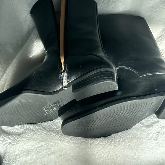 Black leather boots made in Sweden - Picture 4 of 11